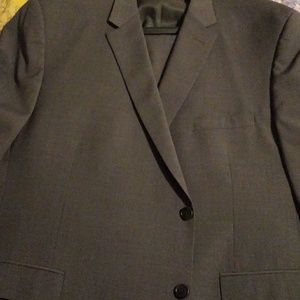 Men's Olive Green and Black Pronto Uomo Suit